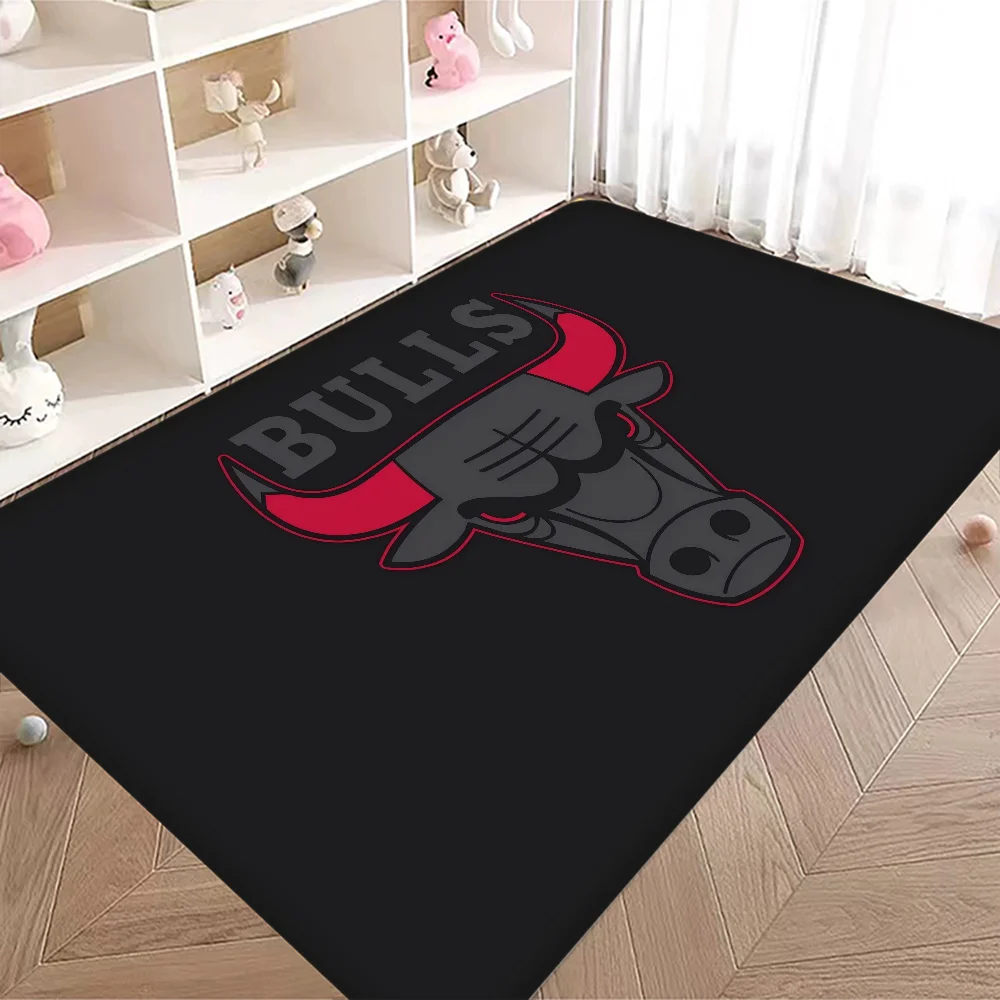 C-Chicago B-Bulls Floor Mat INS Style Soft Bedroom Floor House Laundry Room Mat Anti-skid Household Carpets