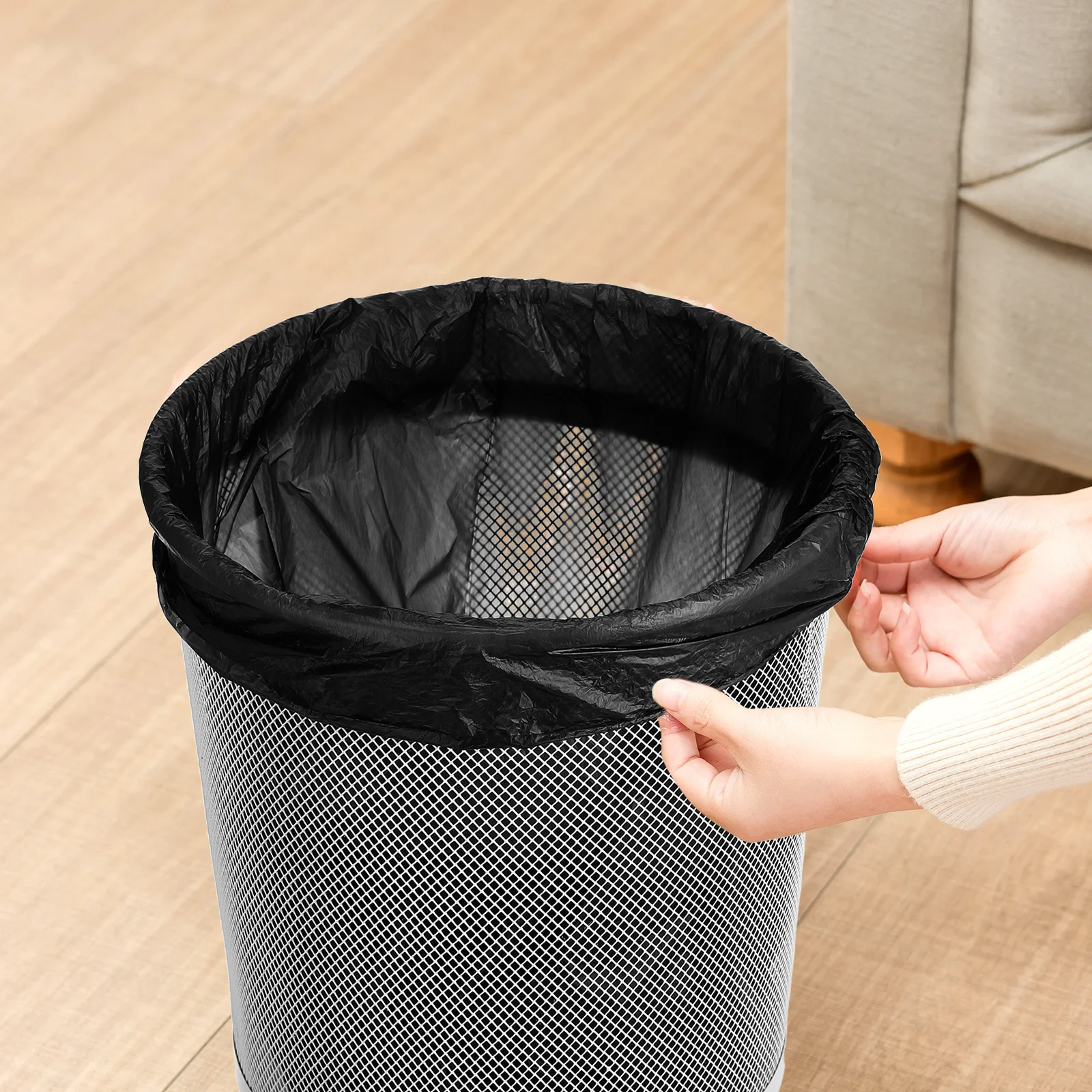 

100pcs 5 Rolls Biodegradable Garbage Bags Thickened Plastic Trash Bags For Kitchen Bathroom Home Office Indoor Use Heavy Duty