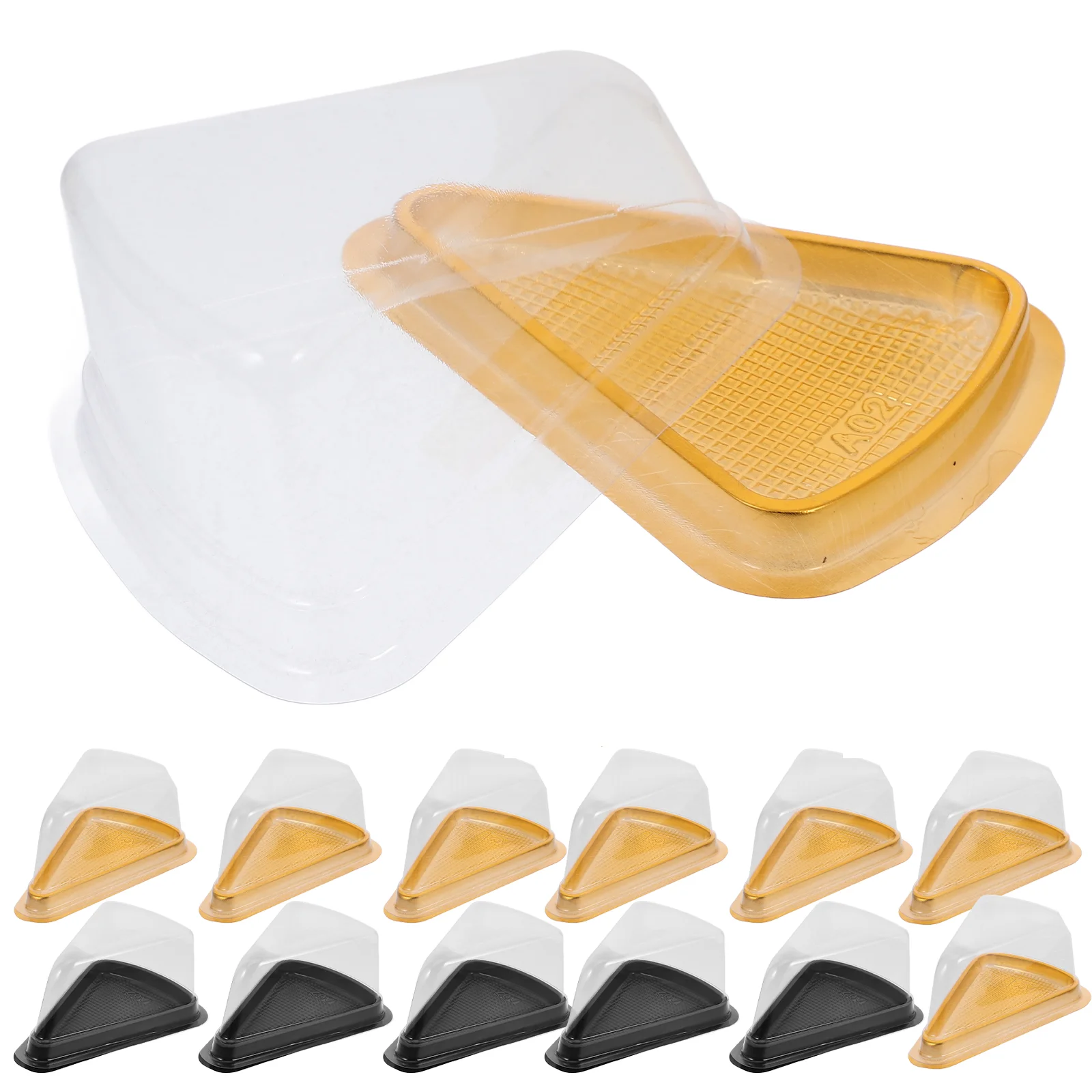 

40 Pcs Food Containers Packing Box Triangular Cake Packaging Boxes Holder Cupcake Slice