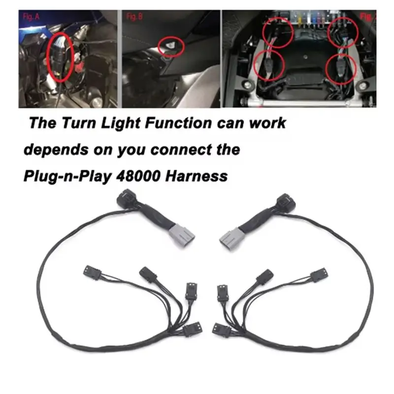 Efficientt-Motorcycle Rear Saddlebag Turn Signal Lights Brake Lights Marking Light Forhonda Goldwing 2018-2023