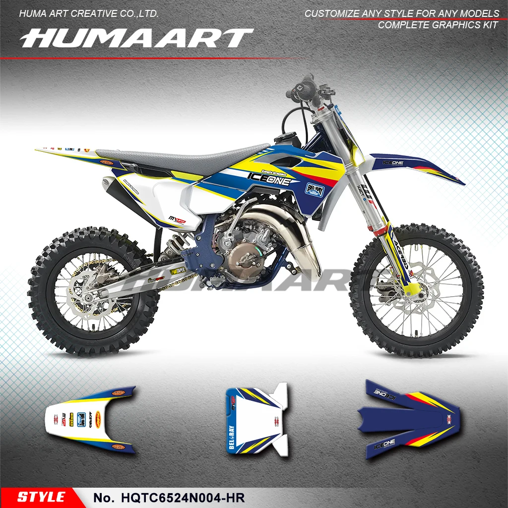 

HUMMART Racing Graphics Sticker Sheet Kit for Husqvarna TC 65 TC65 2024, HQTC6524N004-HR