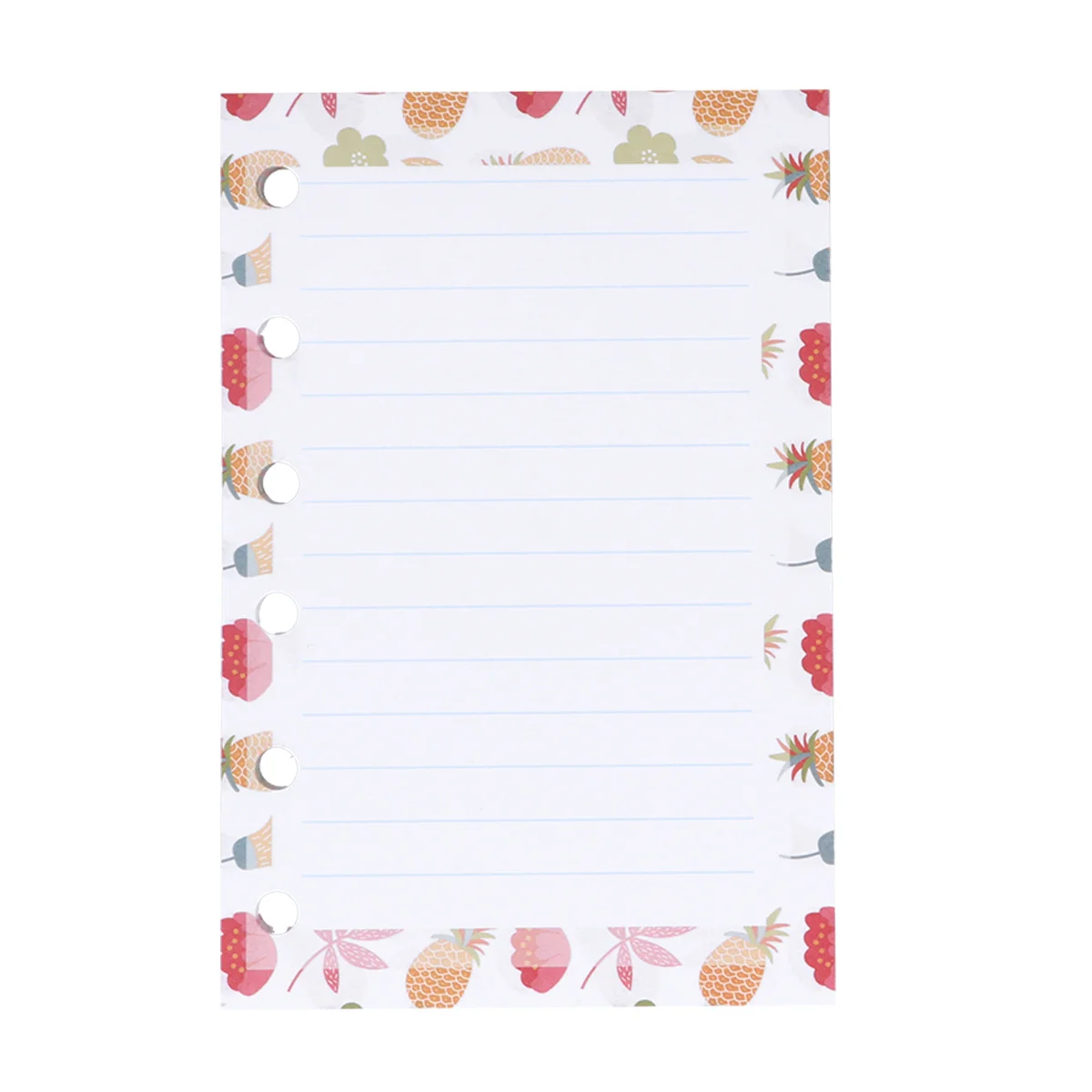 40 fogli di cartone animato colorato formato A7 ricariche di carta a 6 fori per quaderno a spirale, agenda, blocco note, scrittura quotidiana, disegno