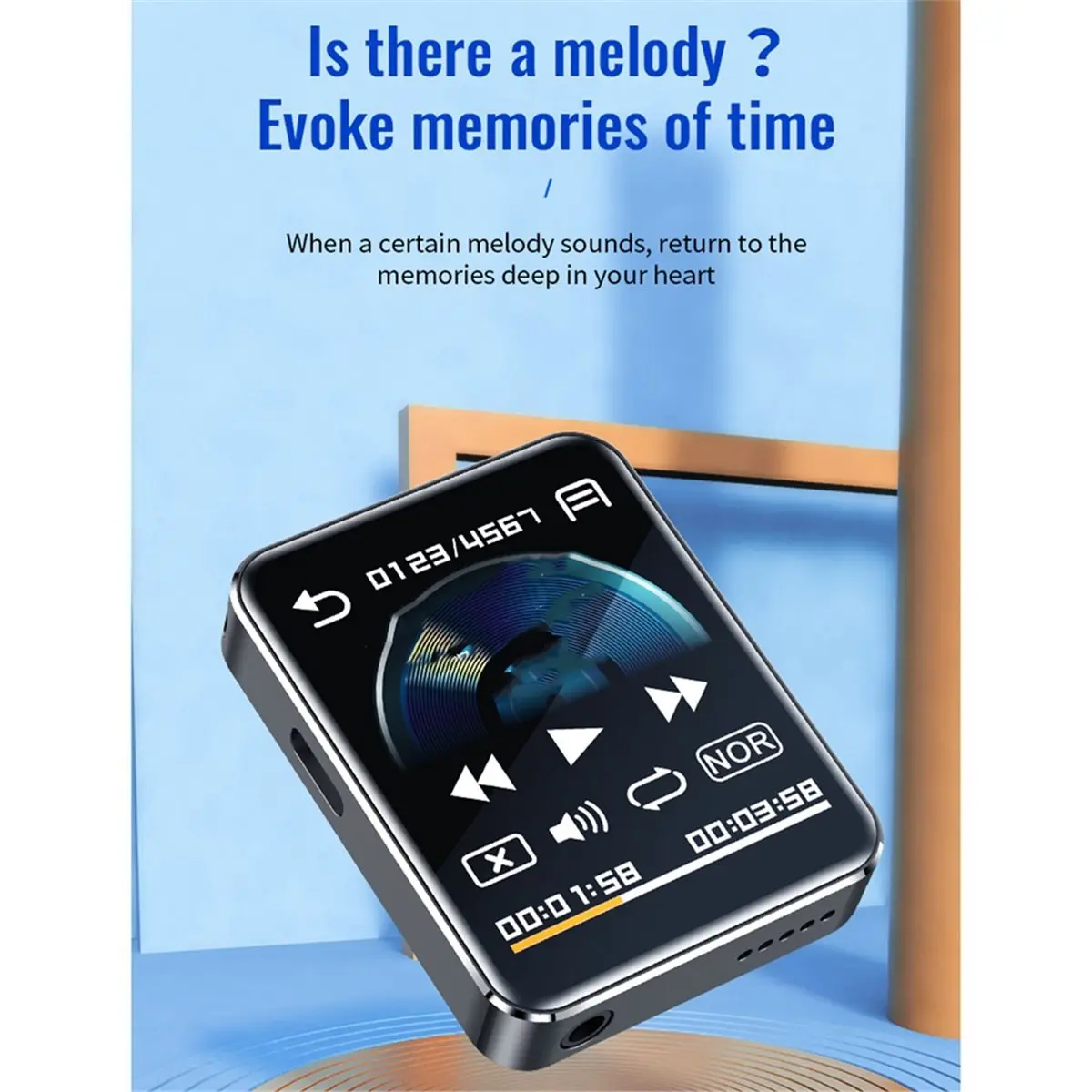 1.77 Inch Touch Screen MP3 Player Bluetooth Speaker Portable HiFi Music Player MP3 Walkmans E-Book/Recorder 128G