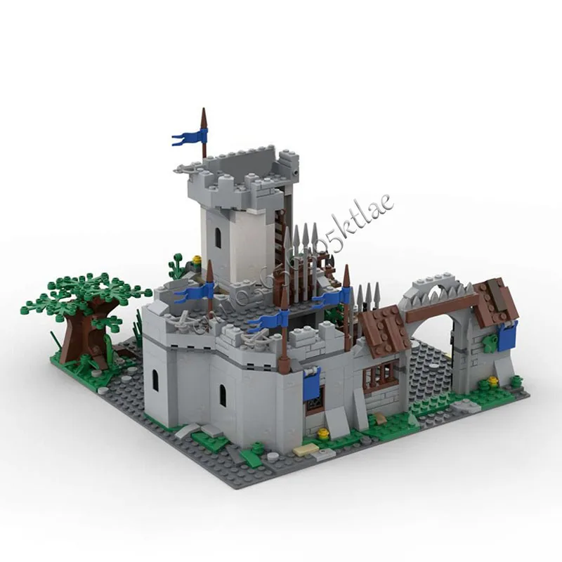 새로운 702 부품 중세 강력한 성 건축 블록 레트로 건축 모델 전시 장식 장난감 어린이 조립 선물