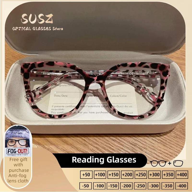 susz-new-fashion-cat-eye-women-anti-blue-light-reading-glasses-myopia-hyperopia-customizable-prescription-progressive-glasses