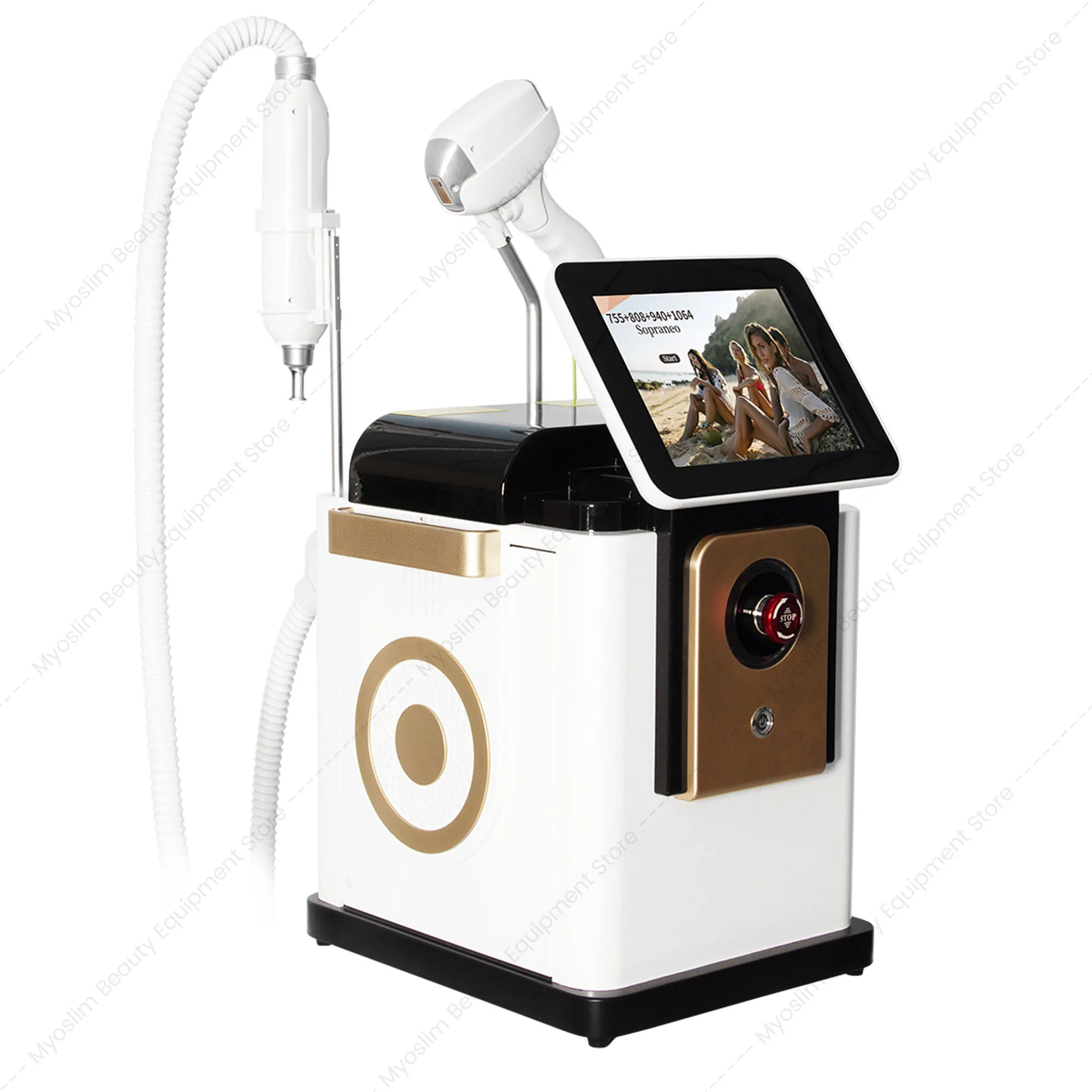 6000W 2in1 Diode Lase Hair Removal Picosecond Tattoo Removal Machine 755 808 940 1064nm 4Wavelength