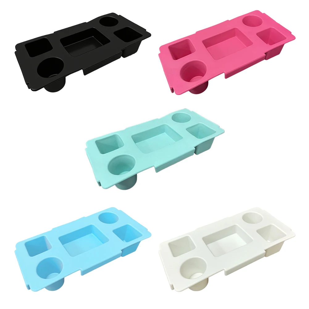

EVA Storage Lid Waterproof Cup Organizer Holder Multifunctional Bag Top Storage Tray 5 Compartment for Camping Travel
