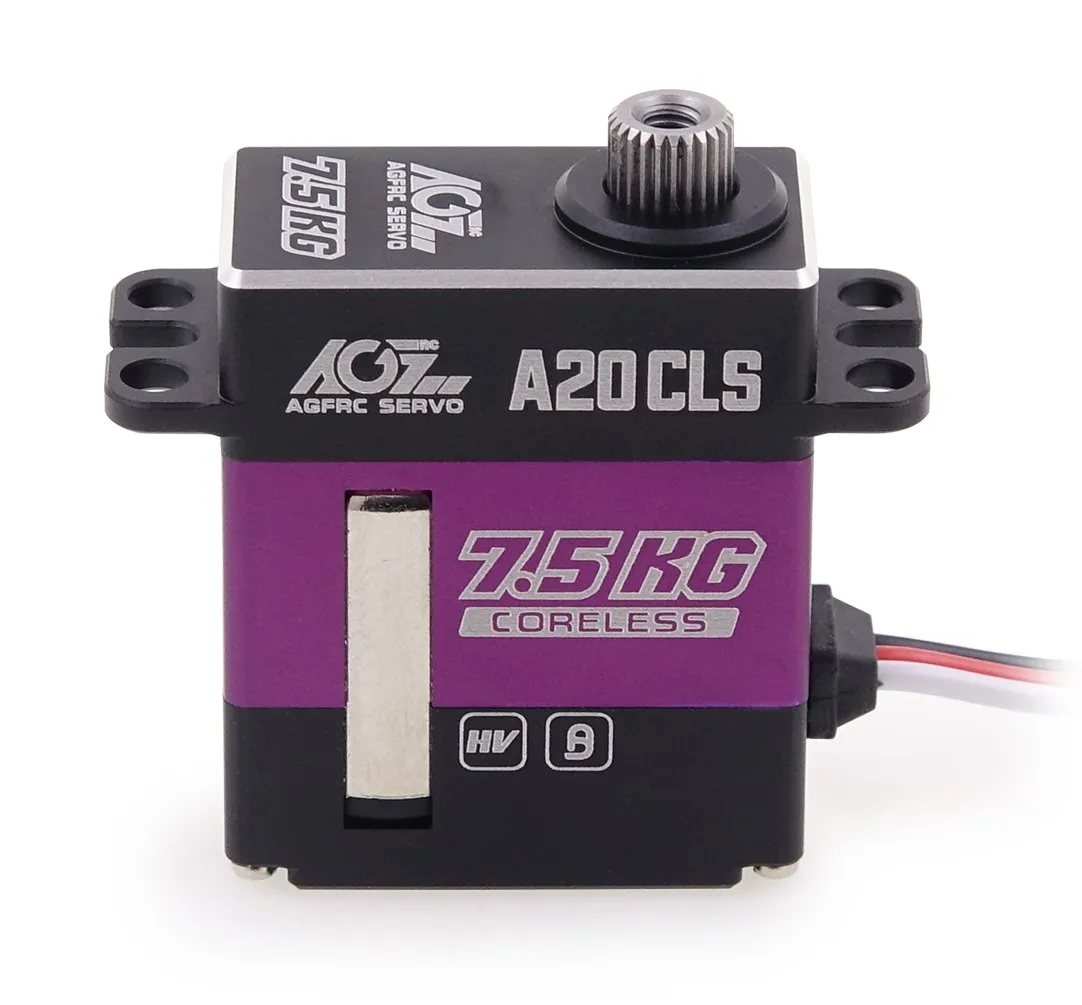 AGFrc A20CLS Servo 0.08sec High Speed 7.5kg Torque Coreless Aluminum Case Mini Servo For Rc 1/24 Cars