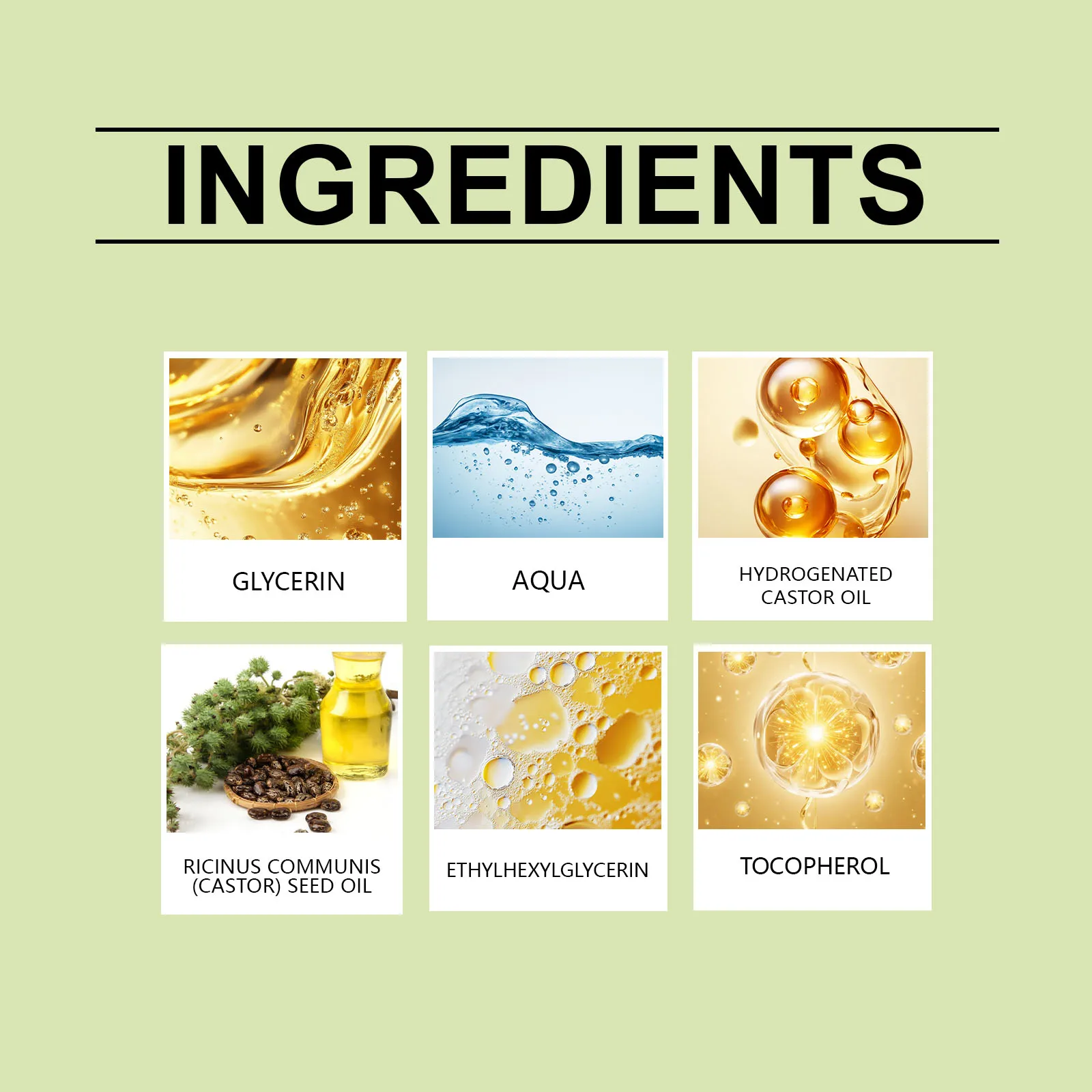 Sérum à bille roulante à l'huile de ricin, 30ml, avec glycérine et huile de ricin hydrogénée, pour une hydratation en profondeur et un soin apaisant pour la peau Non gras