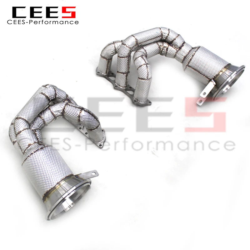 CEES Performance Exhaust Manifold for Porsche 911 992 GT3 4.0 2017-2024 With Catalyst Catted Downpipe Exhaust Heads System