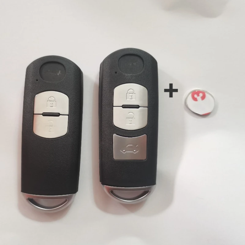 

2/3 buttons For Mazda 3 6 CX-3 CX-5 Replacement Smart Remote Car Key Shell Case Fob Red Hold with Uncut Blade
