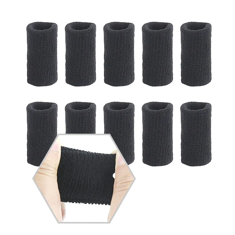 10pcs Elastic Sports Finger Sleeves Arthritis Support Finger Guard Outdoor Basketball Volleyball Finger Protection