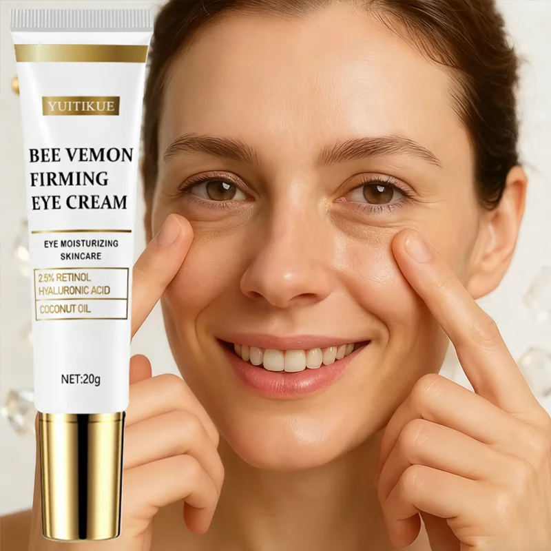 كريم عين لشد سم النحل، ورفع شد العين وترطيب العناية بالبشرة يحتوي على 2.5% ريتينول وحمض الهيالورونيك وزيت جوز الهند