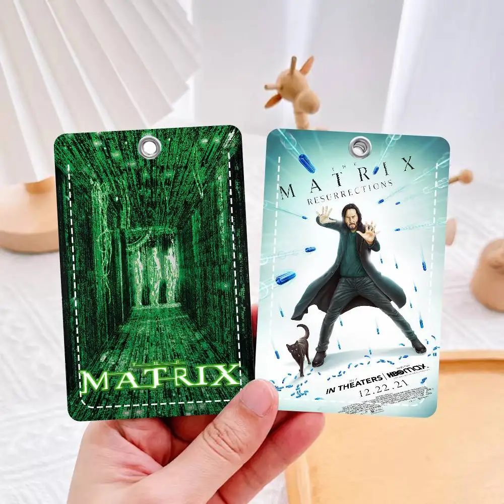 

Кожаный минималистичный кошелек для карт American Movie The Matrix Resurrections, гладкий чехол для удостоверений личности и визитных карточек