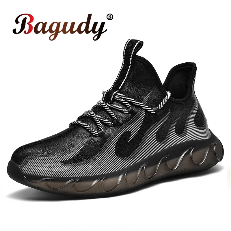 

Men Shoes Sneakers Flat Soled Male Leather Tenis Luxury Fashion Trainer Race Shoes Mens Casual Shoes Breathable Running Shoes
