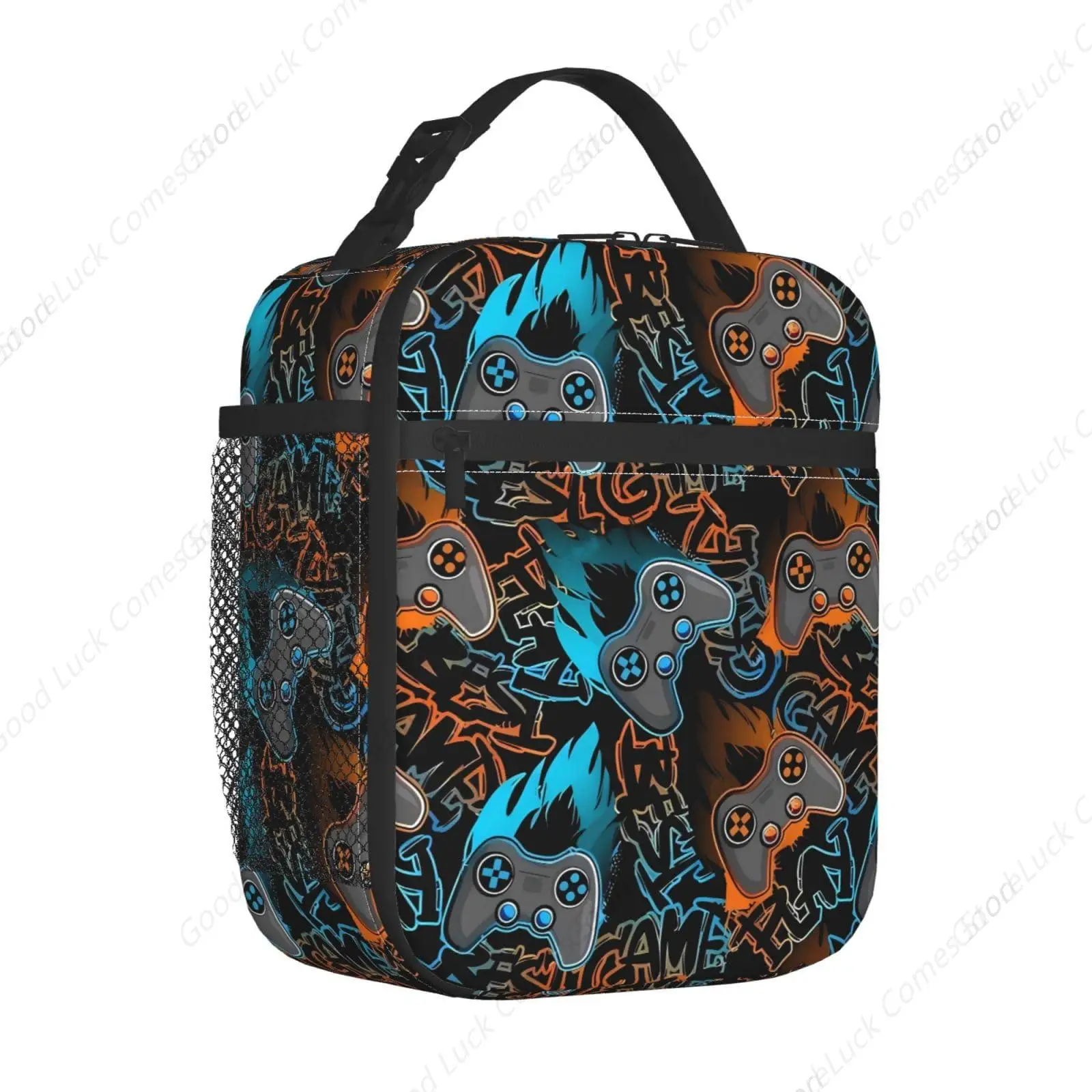 Video Game Lunch Box Insulated Lunch Bag for Men Women Portable Lunchbox Reusable Leakproof Cooler Tote Bag for Camping Office