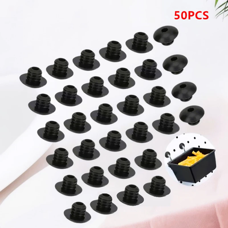 أقفال خطاف Pegboard مناسبة لخطافات الوتد ، سدادات ربط ، منظم الأدوات ، 50 *