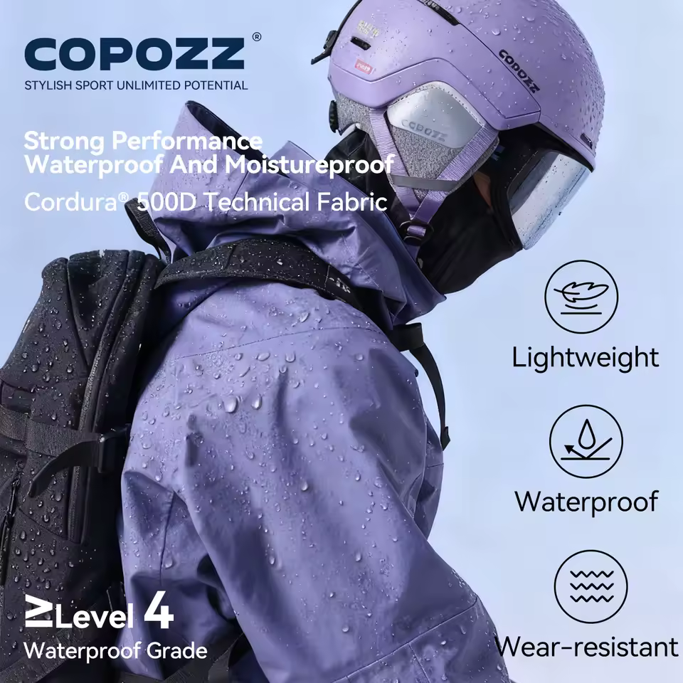 תיק גב לסקי וסנובורד COPOZZ 15L - קל, עמיד וקומפקטי מבד CORDURA