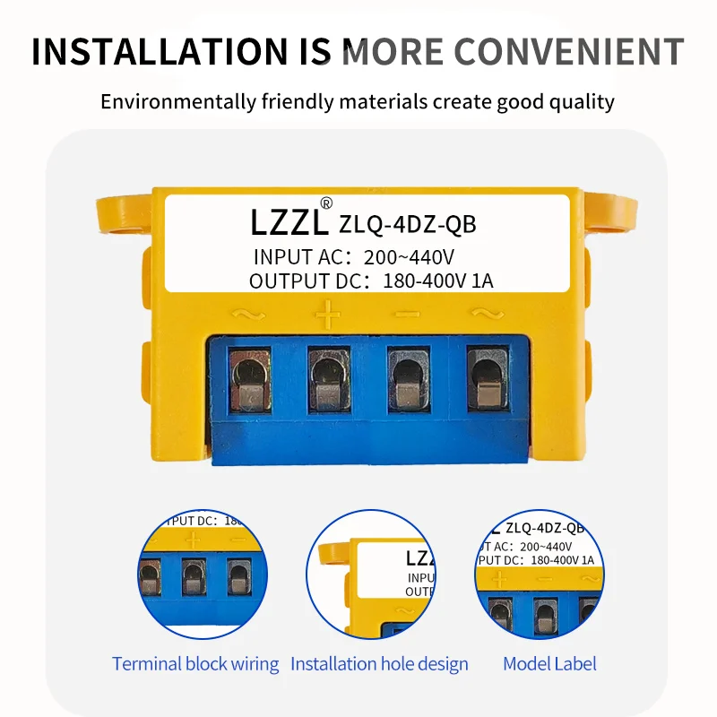 Half-wave and full-wave rectifier ZLQ-4DZ-QB motor brake AC200/400V DC180/400V