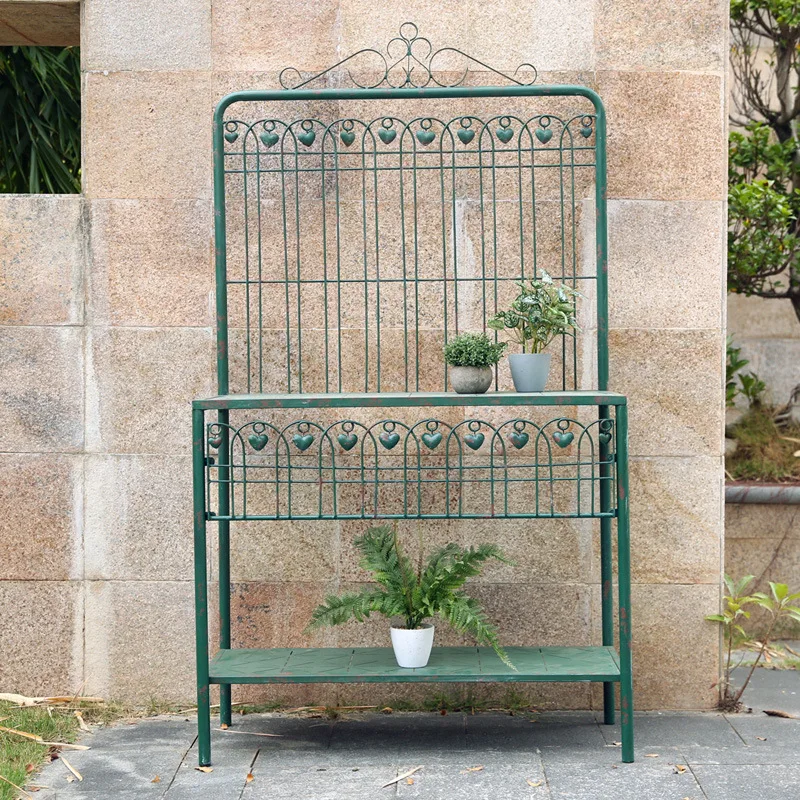 Outdoor courtyard wrought iron flower rack shelf Balcony garden multi-layer flower rack Indoor floor-to-ceiling large flower pot