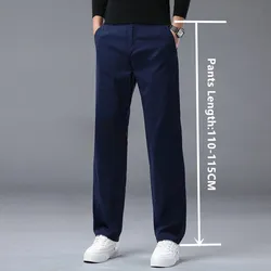 Casual Pants Tall Man 190CM Extra Long Male Loose Thin Stretched Cotton Spring Breathable Black Blue Khaki Straight Trousers