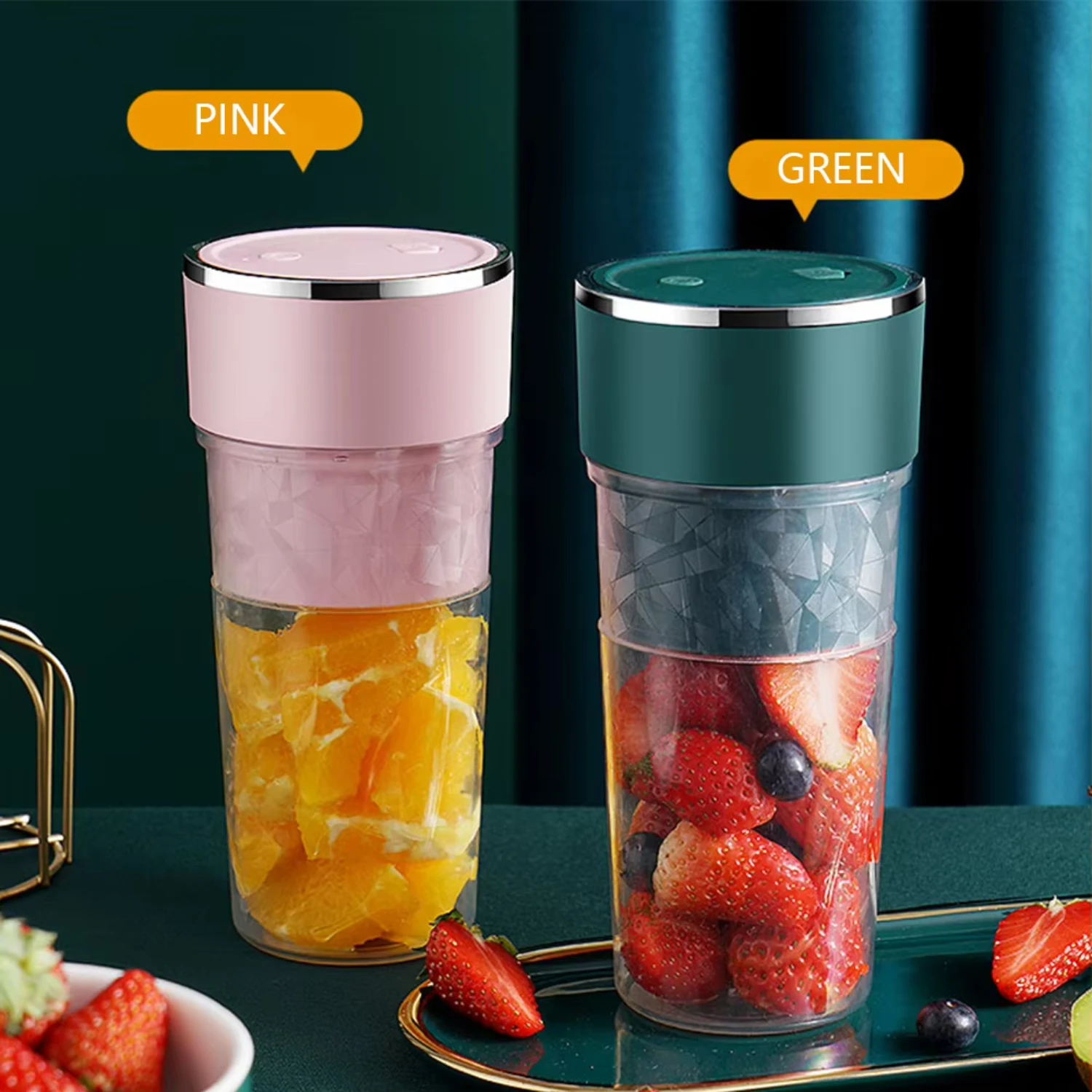 

Portable Juicer Cup Blender 500ml USB Fruit Mixers Juicers Fruit Extractors Kitchen Food Milkshake Juice Maker Machine