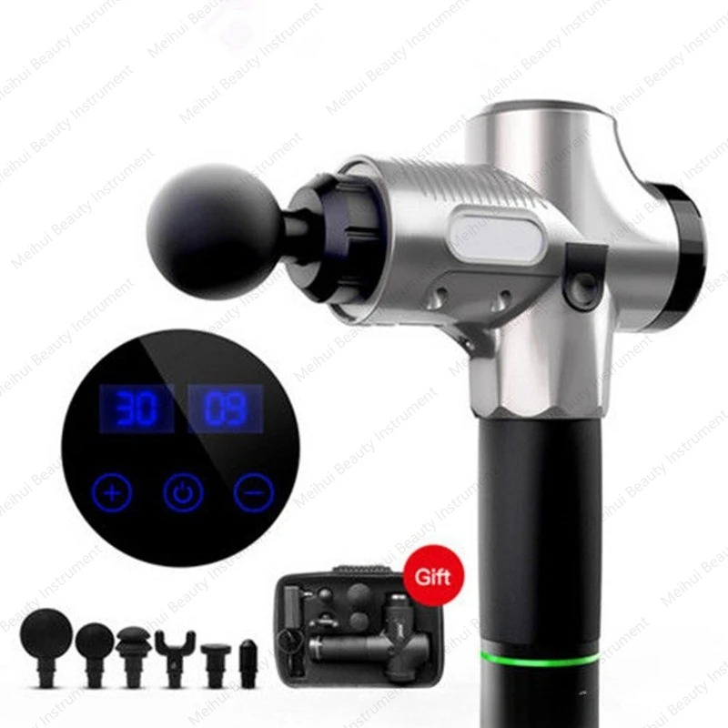 

Electric Fascia Gun 30 Gears 6 Massage Head Massage Gun Home Outdoor Sports Whole Body Muscle Relaxation Massager