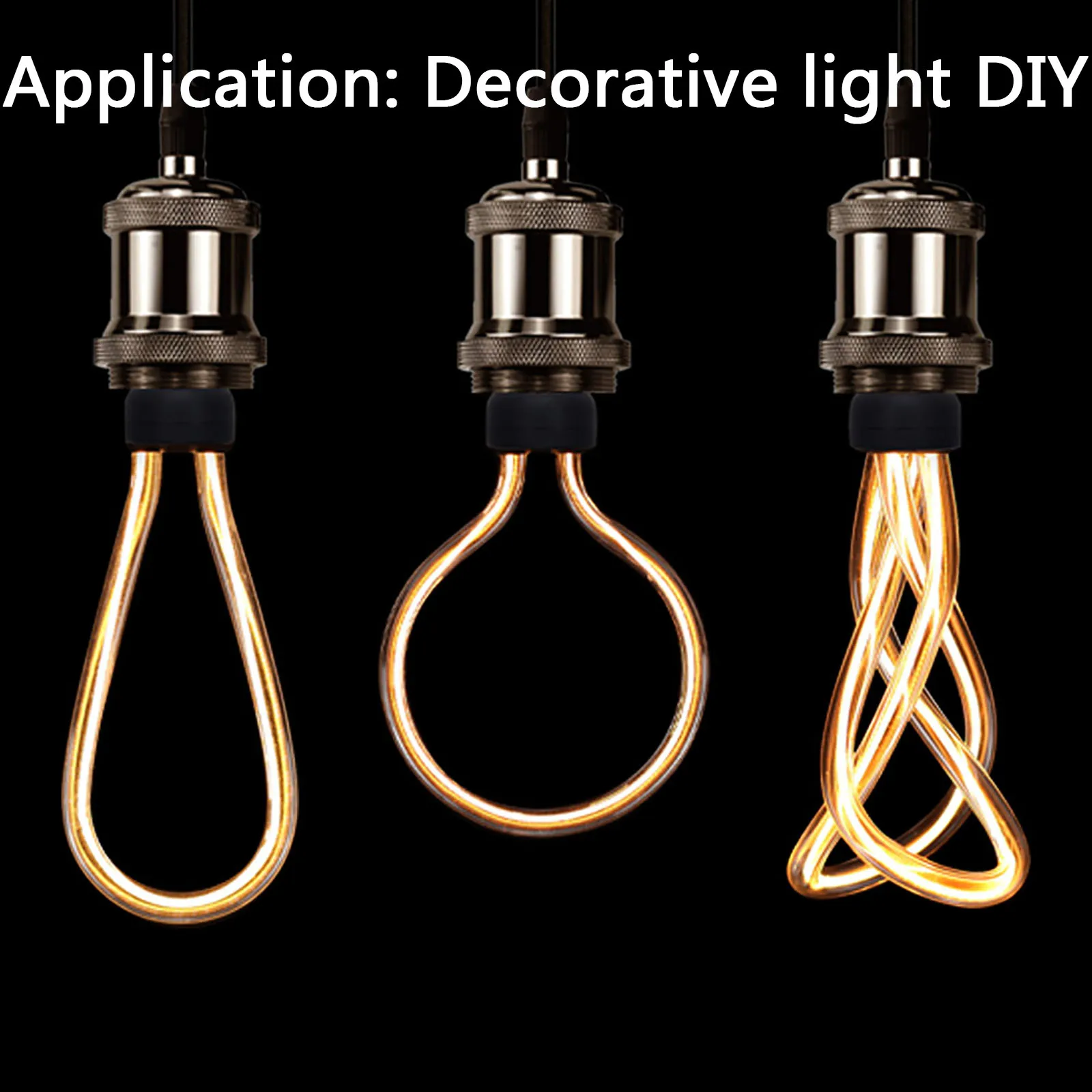 LED Filament Flexible 60mm 95mm 145mm 185mm DC3V Retro Edison Bulb LED COB Filament Lamp Parts LED Diode For DIY Decorative Lamp