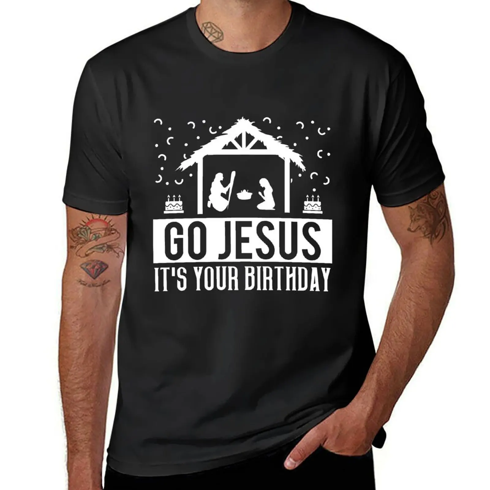 Go Jesus It's Your Birthday Christmas T-Shirt Aesthetic clothing animal prinfor boys sports fans mens t shirts pack