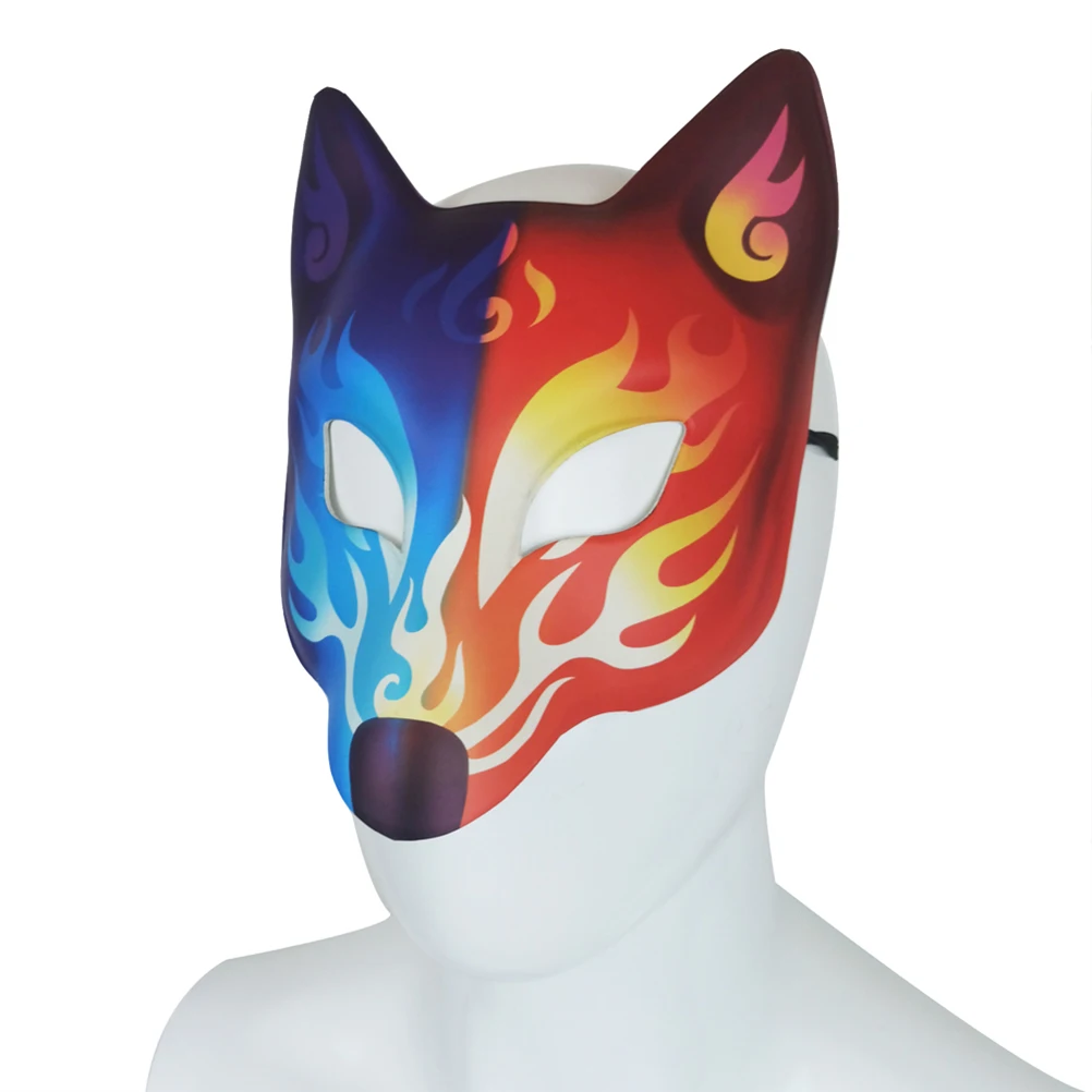 Maschera di volpe Elegante animale Mascherata Halloween Maschere giapponesi fresche dipinte per palla