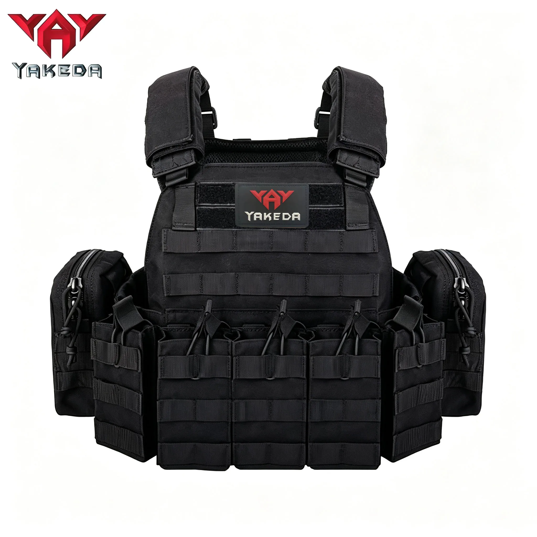 YAKEDA Breathable Training Suit Multifunctional Camouflage Outdoor Quick Drying and Wear-resistant Training Suit Tactical Vest