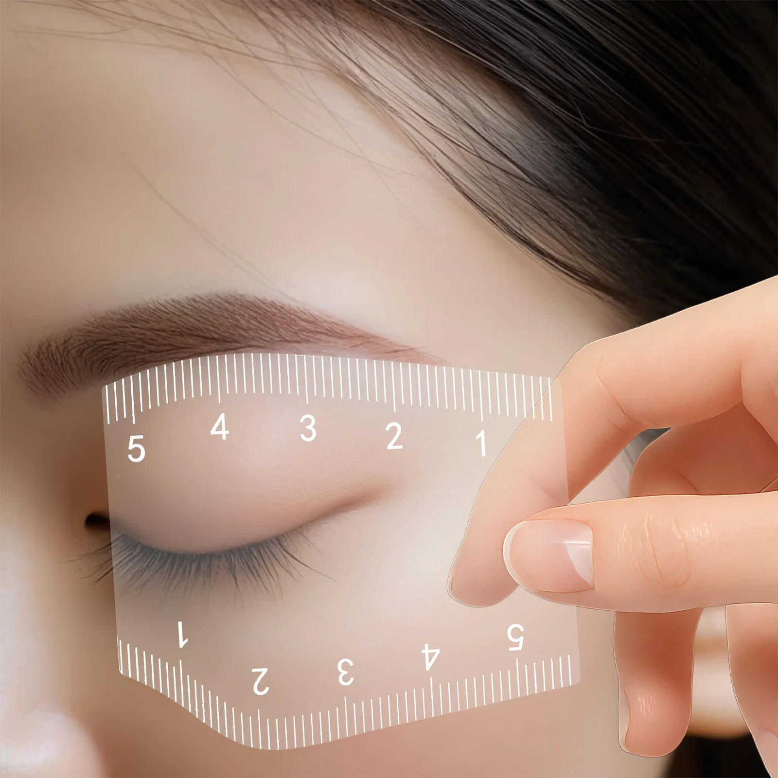 5Pcs Eyebrow Stencil Ruler Microblading Mapping Tool Reusable PMU Tattoo Positioning Precise Shaping Kit for Makeup Beginners