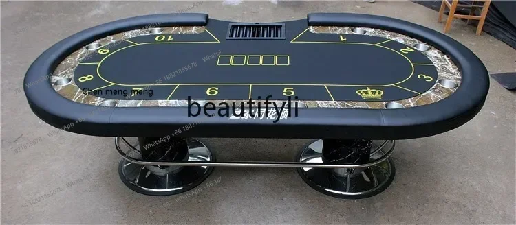 SS الفاخرة تكساس بوكر الجدول تقليد الرخام المدرج مصنع مخصص لعبة البوكر Table7486