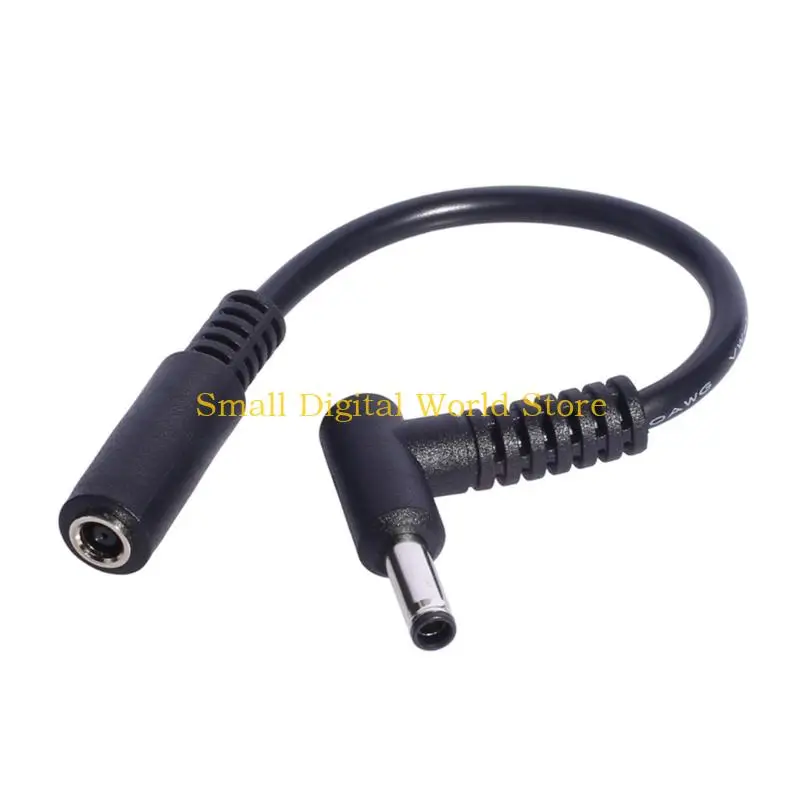 77UB 90 Degree Angled DC4530 Charging Cord Extension Cable 4.5x3.0mm 15cm Length