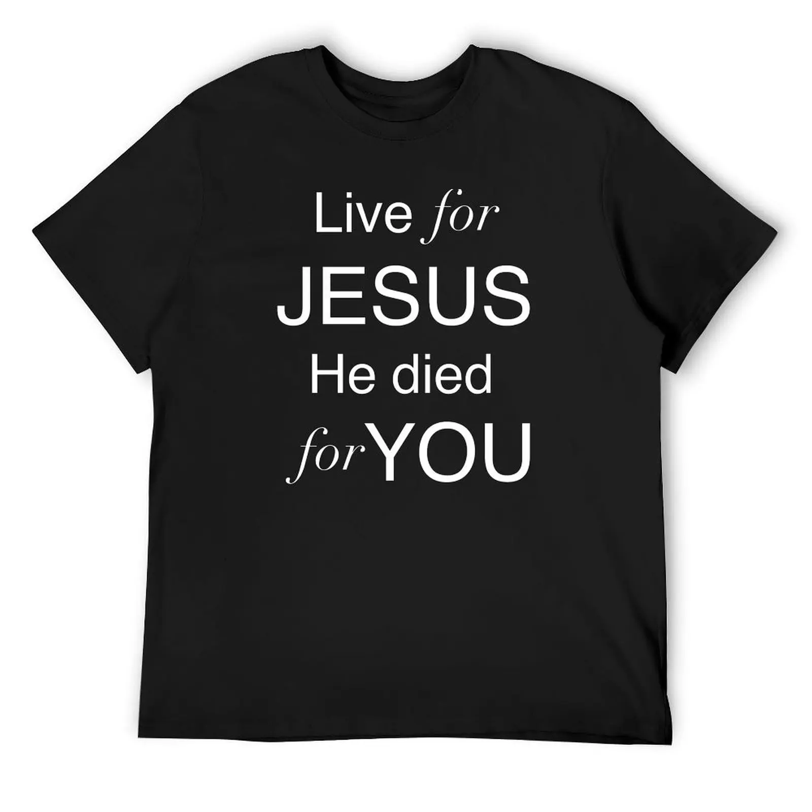 

Live for Jesus T-Shirt anime stuff korean fashion tees vintage anime shirt men clothings