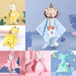 Baby Plush Toys Towel Appease Doll Teether Cartoon Bunny Bear Elephant Soft Blanket Stuffed Sleep Toy Soothe Toddler Baby Toys