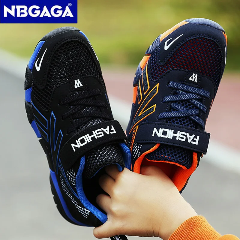 Kids Summer Fashion Sneakers Single Net Breathable Boys Tennis Shoes Sport Running Shoes Non Slip Leisure Trainers