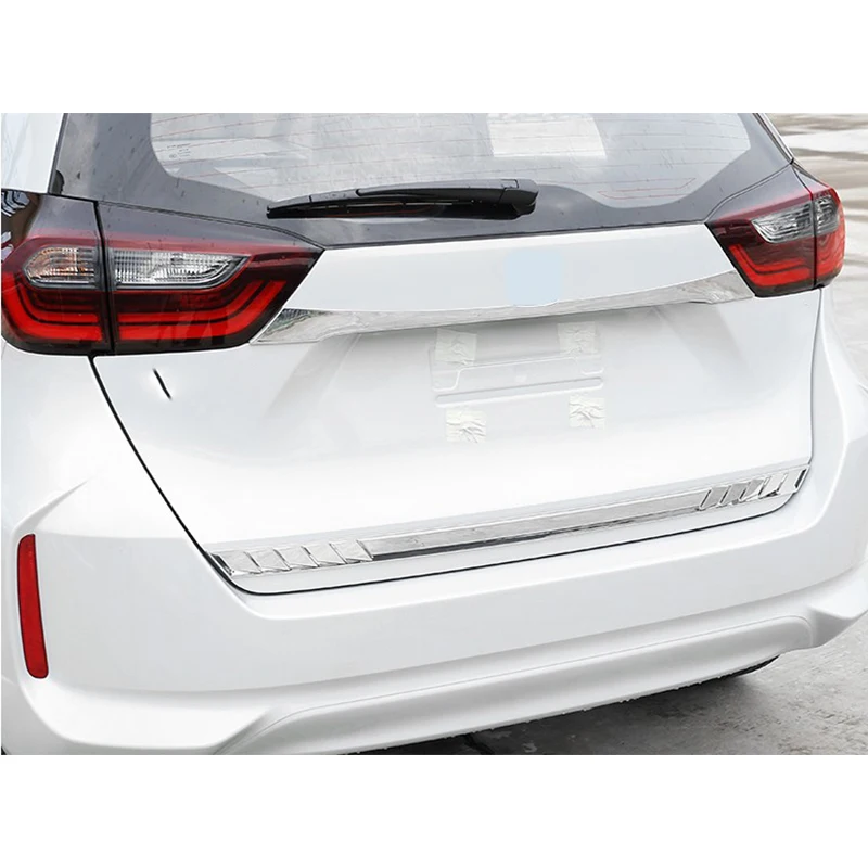 صالح لهوندا صالح جاز 2021-2026 ABS ألياف الكربون كروم الباب الخلفي الخلفي الباب الخلفي غطاء صندوق السيارة غطاء لوحة الزخرفية الكسوة #4