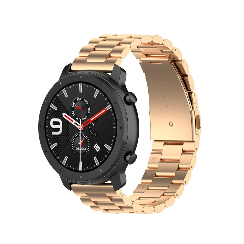 Pulseira de aço inoxidável para Amazfit, pulseira, pulseira para Xiaomi, Huami, GTR 2, 3, 47mm, 42mm