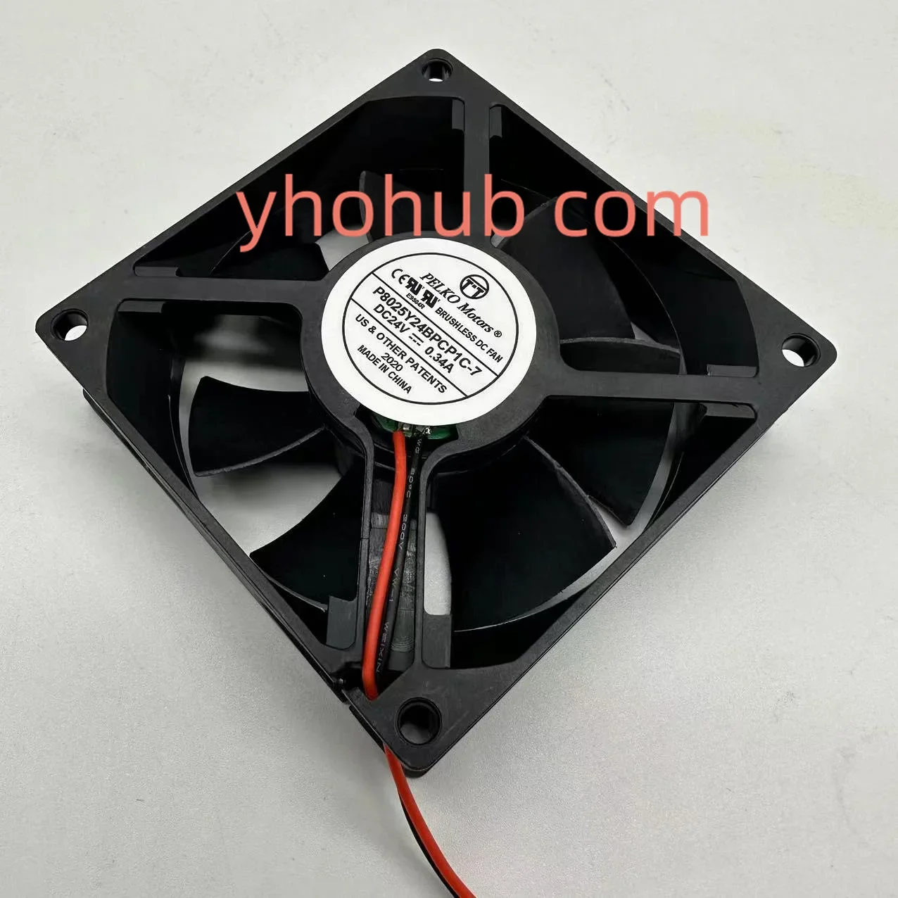 

SERVO P8025Y24BPCP1C-7 DC 24V 0.34A 2-Wire 80x80x25mm Server Cooling Fan