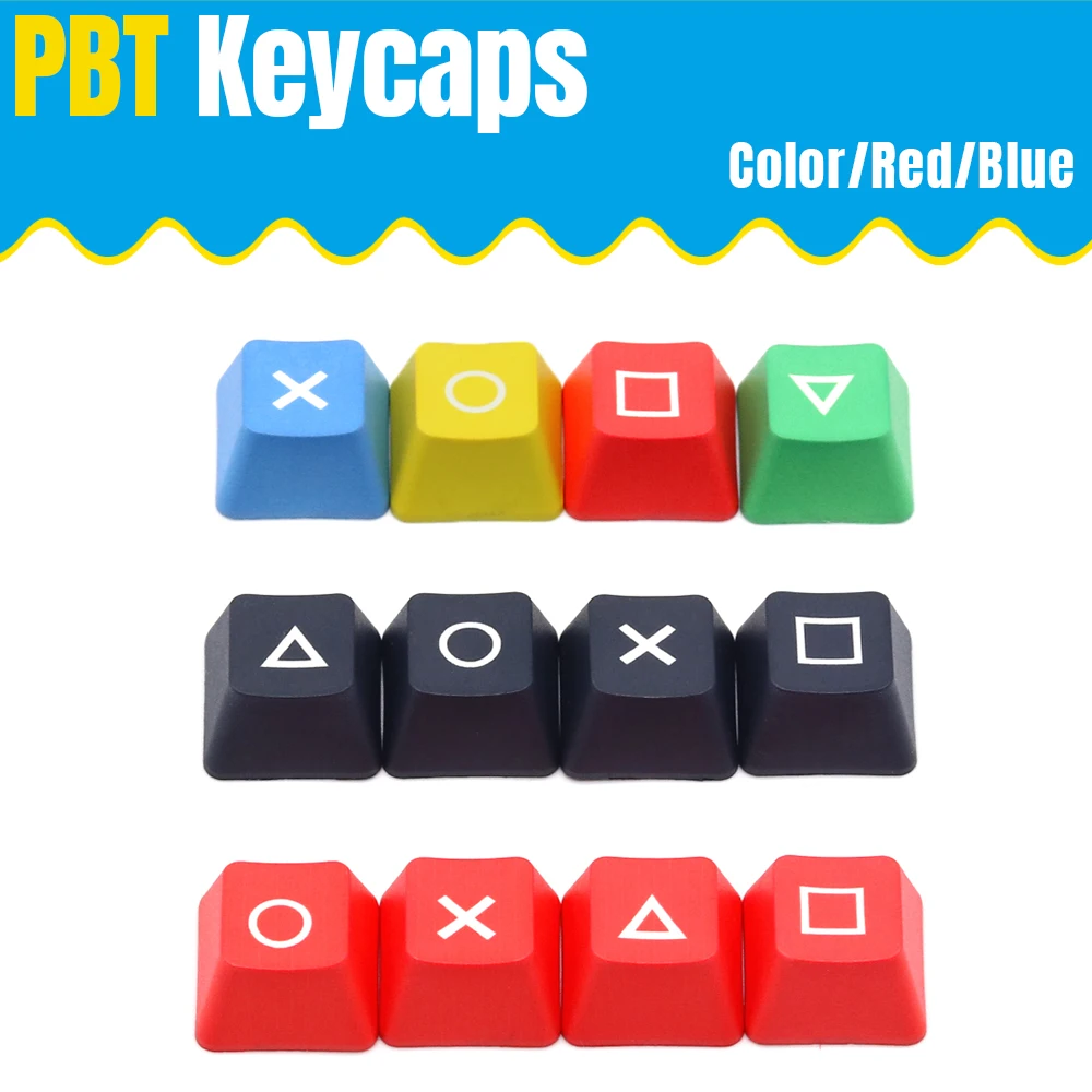 4pcs Keycaps for Mechanical Gaming Keyboard OEM Profile PBT Gamers Computer KeyCap Arrow Keys Diy Personalise