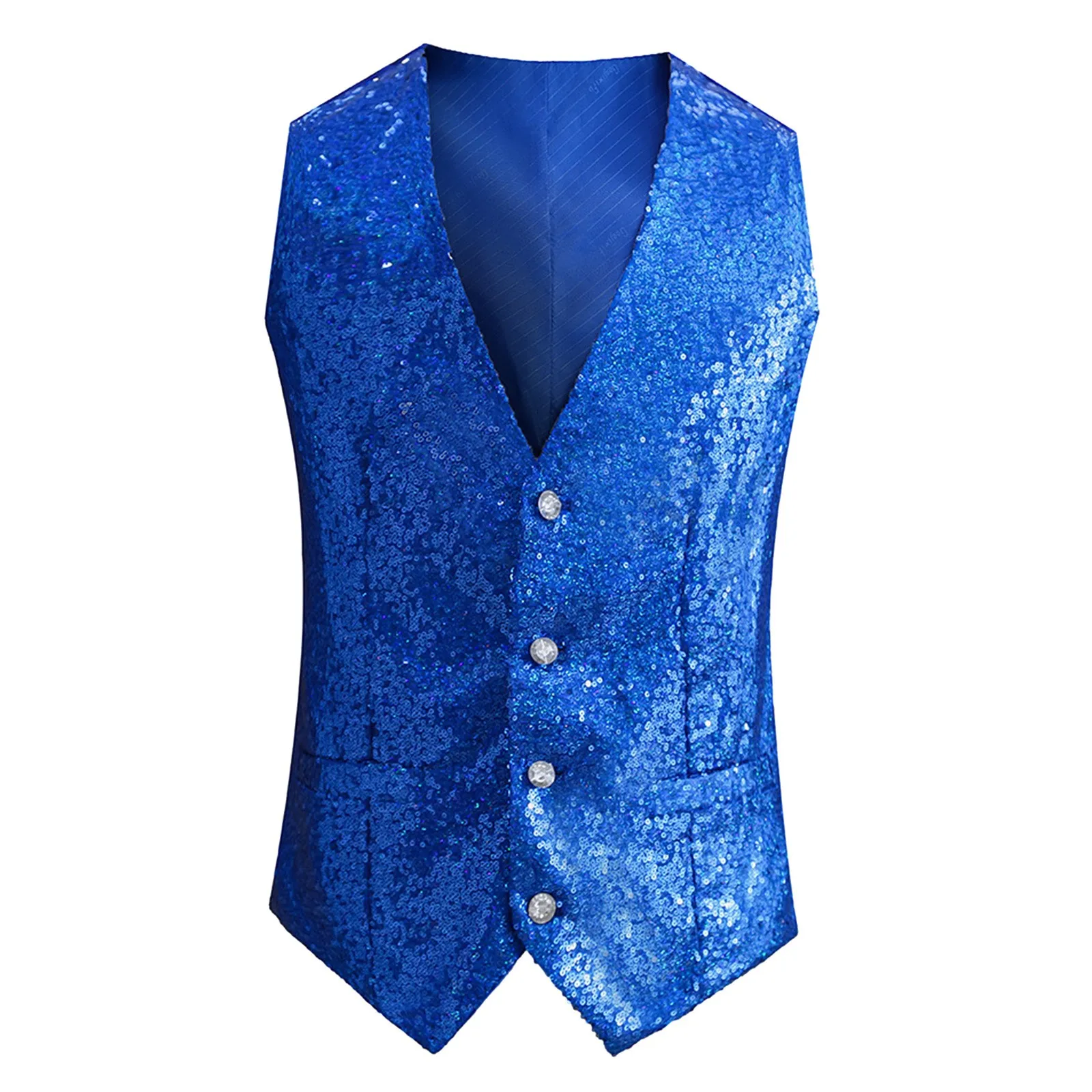 Mens Sequined Vest Casual Vest Tank Top Suit Men\'s A Shirt