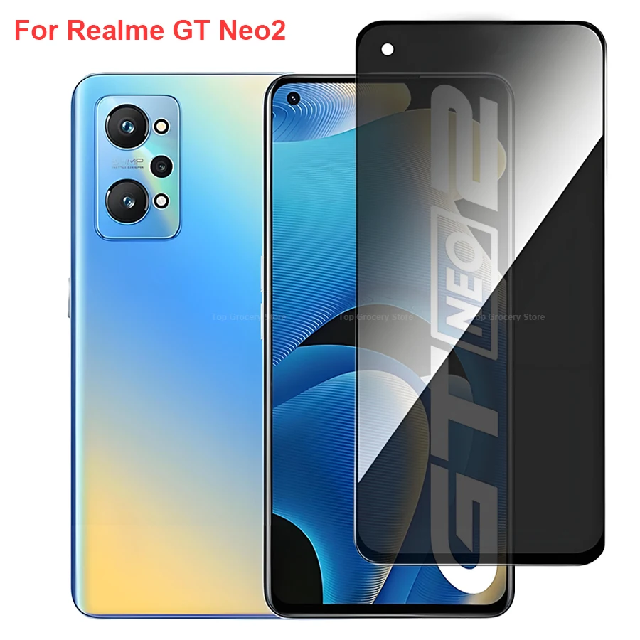 

For Realme GT Neo2 Anti Spy Privacy Tempered Glass Screen Protector Compatible For Realme GTNeo2 Full Cover Screen Phone Film