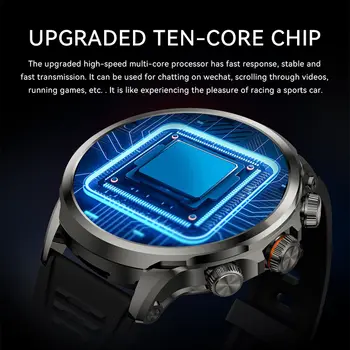 Original H19 Smartklocka Android 10.0 Smartklocka Med 190° Roterande Kamera GPS WIFI 1,95 Tums Större Amoled-Skärm 256 GB Lagring 10 best sales Smart watch with apps - №7