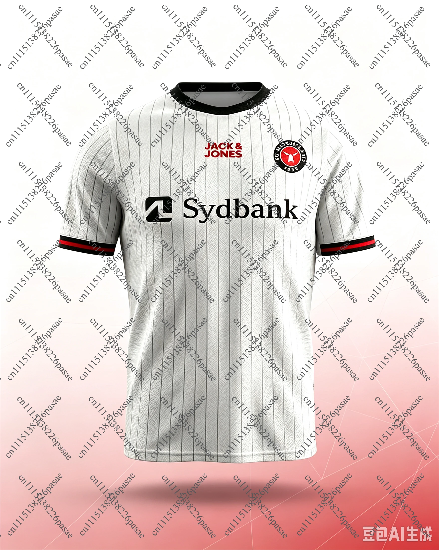 2026 Midtjylland 3D Printed Football Jersey Men's Summer Quick Drying Breathe Short Sleeved T-shirt Family Matching Clothing