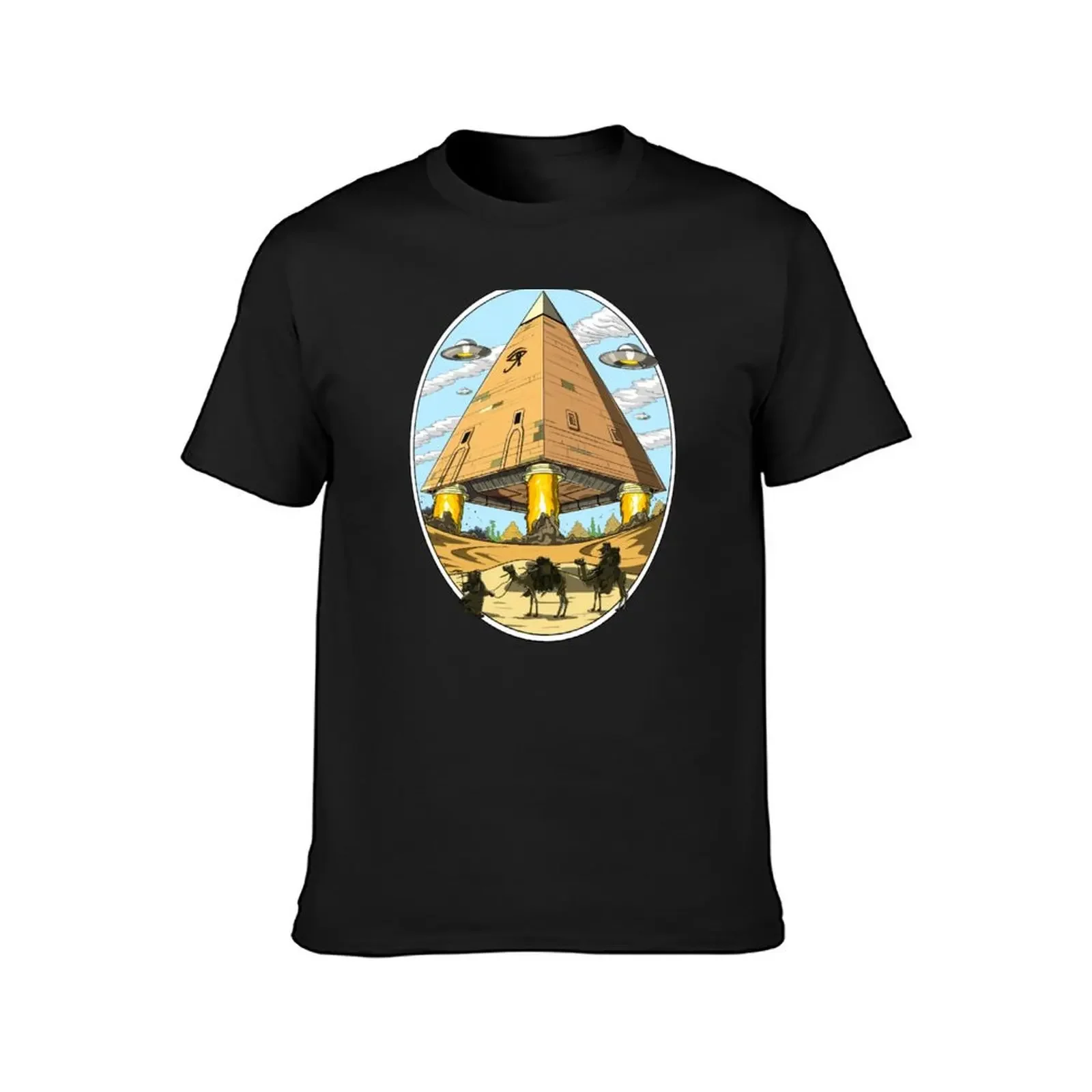 Alien Egyptian Pyramids T-Shirt anime figures custom t shirt vintage t shirt men