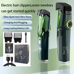 Cordless Men Beard Trimmer Rechargeable Electric Shaver with 20 Trim Built-in Vacuum Clipper for Mustache Sideburns Grooming Kit