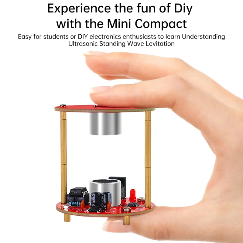 B84B-Scientific Experiment Soldering DIY Kit Ultrasonic Levitator Suspension Standing Wave Controller Learning Kit US Plug