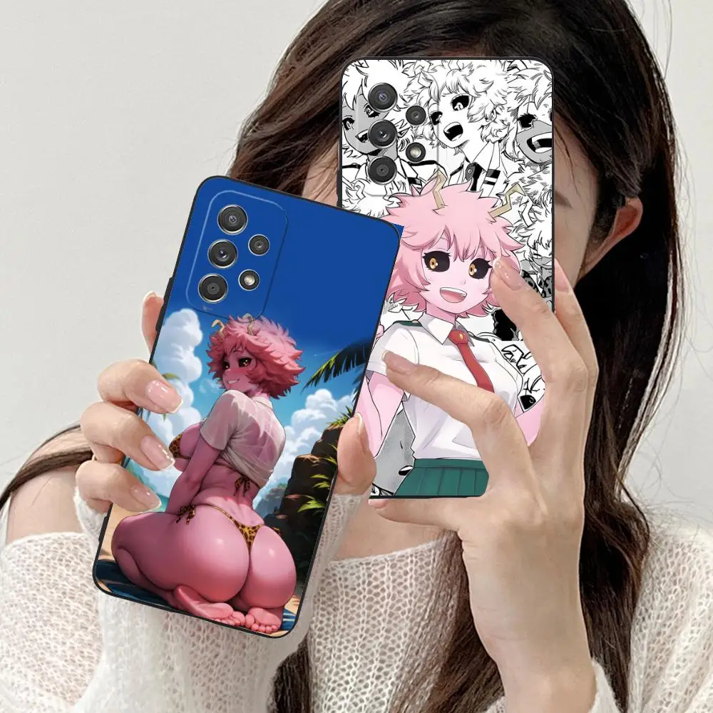 حافظة هاتف Hero Academia Mina Ashido لهاتف سامسونج جالاكسي M55 54 42 35 34 33 32 23 22 15 14 13 12 F55 5G لون واقي جميل