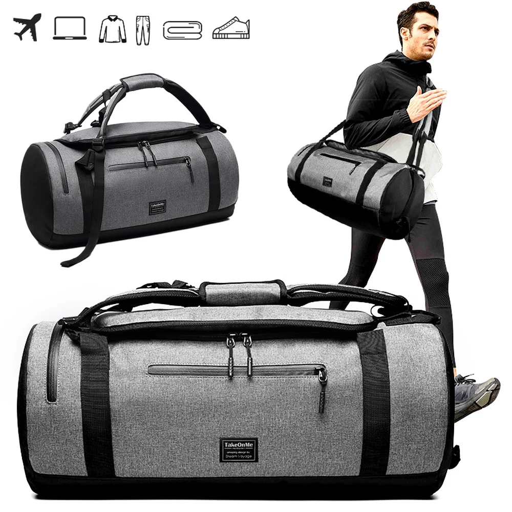 男女兼用ジムバッグ1個（シューズ＆ウェットコンパートメント付き）-旅行、スポーツ、フィットネス、ワークアウト用ダッフルバッグ